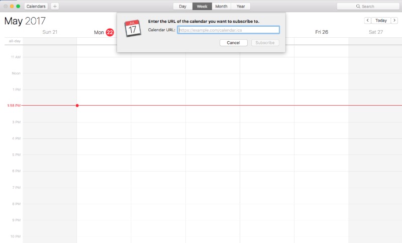 subscribe to calendar by url on apple mac calendar