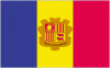 4x6" Andorra Rayon Mounted Flag