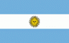 8x12" Argentina Rayon Mounted Flag