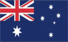 8x12" Australia Rayon Mounted Flag
