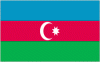 4x6" Azerbaijan Rayon Mounted Flag