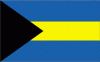 4x6" Bahamas Rayon Mounted Flag