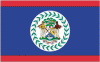 8x12" Belize Rayon Mounted Flag