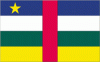 4x6" Central African Republic Rayon Mounted Flag