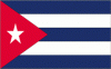 8x12" Cuba Rayon Mounted Flag
