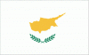 4x6" Cyprus Rayon Mounted Flag