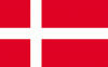 4x6" Denmark Rayon Mounted Flag