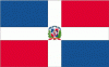 4x6" Dominican Republic Rayon Mounted Flag