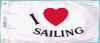 I Love Sailing Fun Flag - Nylon - 12x18"