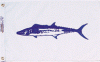 King Mackerel Fish Flag - Nylon - 12x18"