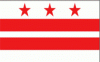 District of Columbia Stick Flag - Rayon - 8x12"
