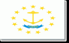 Rhode Island Stick Flag - Rayon - 4x6"