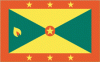 4x6" Grenada Rayon Mounted Flag