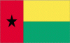 4x6" Guinea-Bissau Rayon Mounted Flag
