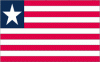 4x6" Liberia Rayon Mounted Flag