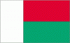 4x6" Madagascar Rayon Mounted Flag