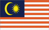 4x6" Malaysia Rayon Mounted Flag