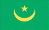 4x6" Mauritania Rayon Mounted Flag