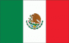 8x12" Mexico Rayon Mounted Flag