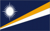 4x6" Marshall Islands Rayon Mounted Flag