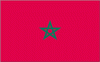 4x6" Morocco Rayon Mounted Flag