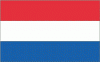 4x6" Netherlands Rayon Mounted Flag