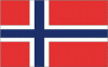 8x12" Norway Rayon Mounted Flag