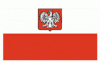 4x6" Poland with Eagle Rayon Mounted Flag