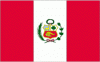 4x6" Peru Rayon Mounted Flag