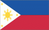 4x6" Philippines Rayon Mounted Flag