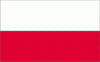 4x6" Poland Rayon Mounted Flag