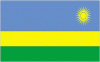 4x6" Rwanda Rayon Mounted Flag