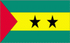 4x6" Sao Tome and Principe Rayon Mounted Flag