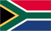4x6" South Africa Rayon Mounted Flag