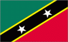 4x6" St. Kitts-Nevis Rayon Mounted Flag