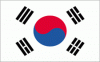 4x6" South Korea Rayon Mounted Flag