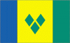 4x6" St. Vincent and Grenadines Rayon Mounted Flag