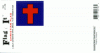 Christian Flag Decal - 3.25" x 5"