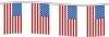 American Flag Pennant String - 60'