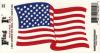 Waving American Flag Decal - 3.25" x 5"