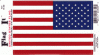 American Flag Static Cling Decal - 3.25" x 5"