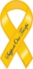 Support Our Troops Ribbon Magnet - Yellow - 4" x 8"