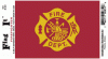 Firefighter Flag Decal - 3.25" x 5"