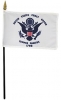 Coast Guard Flag - Rayon Mounted Stick Flag