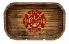 Fire Department Logo Red Epoxy Engraved Desk Valet Tray - 6" x 9