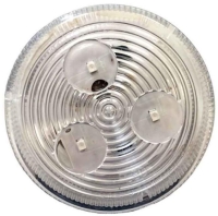 ROUND MARKER LIGHT 2.5" AMBER LED, CLEAR LENS