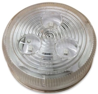 ROUND MARKER LIGHT 2.5" RED LED, CLEAR LENS