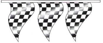 Triangle Checkered Pennant String