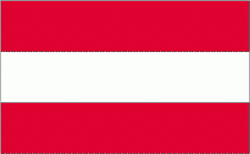 4x6" Austria Rayon Mounted Flag