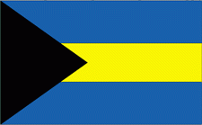 4x6" Bahamas Rayon Mounted Flag